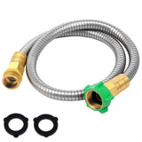 Garden Leader Hose, Stainless Steel Flexible Water Extension Pipe for Car Wash and Outdoor Use, 3 Ft, Stainless Steel Construction In Australia - Darrahopens