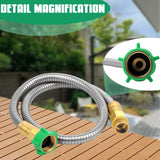 Garden Leader Hose, Stainless Steel Flexible Water Extension Pipe for Car Wash and Outdoor Use, 3 Ft, Stainless Steel Construction In Australia - Darrahopens