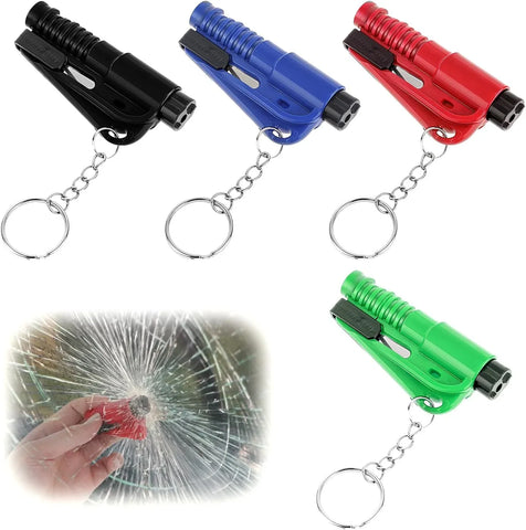4 PCS Car Emergency Escape Tool Set with Window Breaker, Seat Belt Cutter and Survival Whistle for Drivers, 4 Colors In Australia - Darrahopens