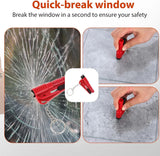 4 PCS Car Emergency Escape Tool Set with Window Breaker, Seat Belt Cutter and Survival Whistle for Drivers, 4 Colors