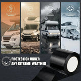 RV Underbelly Tape, Corrugated Waterproof Thick Adhesive Patch for Camper Travel Trailer Mobile Home Repair, Black 6 Inch x 66 Feet, 2 Pack In Australia - Darrahopens