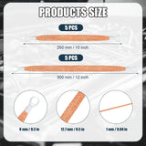 Automotive Ground Straps 10 Pack, Braided Copper Engine Bond Straps for Cars and Motorcycles, 10 Inch and 12 Inch