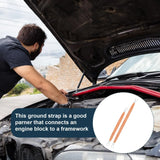 Automotive Ground Straps 10 Pack, Braided Copper Engine Bond Straps for Cars and Motorcycles, 10 Inch and 12 Inch