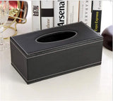 Leather Tissue Box Holder, Waterproof Rectangular Tissue Box Cover for Home Office and Car Decor, Black, Waterproof Design In Australia - Darrahopens