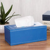 Leather Tissue Box Holder Waterproof Rectangular Tissue Box Cover for Home Office and Car Decor Blue, Waterproof Design In Australia - Darrahopens