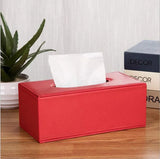 Leather Tissue Box Holder Waterproof Rectangular Tissue Box Cover for Home Office and Car Decor Red, Waterproof Design In Australia - Darrahopens