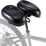 Noseless Bicycle Saddle Cushion Ergonomic Soft Double Pad Wide Cycling Seat for Men Women Black, for Bicycle Cycling and Outdoor Riding Use