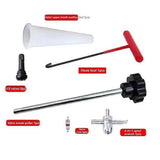 Quick Change Tyre Valve Tool Kit for TR413 Valve Stem Replacement, Car ATV Truck Motorcycle Installation Tool Set