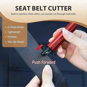 1 Pack Emergency Hammer and Seat Belt Cutter for Car Escape Safety Tool, Key Ring Size with Mounting Base, Red In Australia - Darrahopens