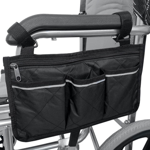 Universal Waterproof Wheelchair Armrest Storage Bag, Side Organiser for Wheelchair Child Chair and Power Chair In Australia - Darrahopens