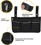 Universal Waterproof Wheelchair Armrest Storage Bag, Side Organiser for Wheelchair Child Chair and Power Chair