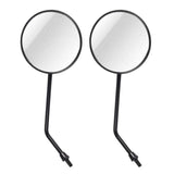 2 Pack Universal Motorcycle Rearview Side Mirrors, Stable Wide View Replacement Mirrors for Motorbike Scooter, Black