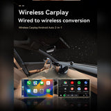 Wireless CarPlay Android Auto 2-in-1 Smart Car Connection Box for Apple iPhone and Android Devices, Size 33, Silver