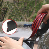 Car Rubber Edge Sealing Strip for Roof Window Door and Protective Trim, Noise Dust Rain Reduction, 14mm x 2m Black Trim