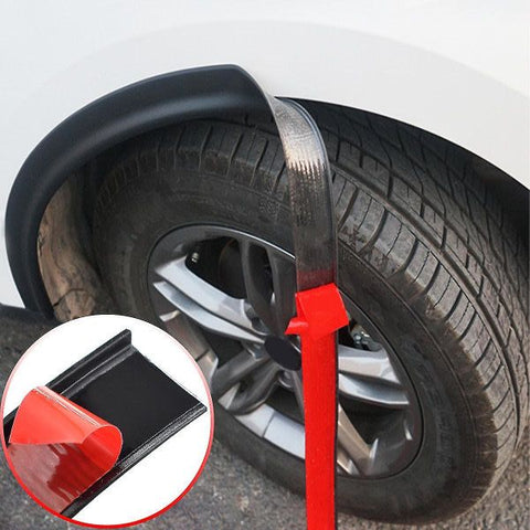 Universal Rubber Fender Flares, Car Wheel Arch Wing Expander Eyebrow Mudguard Lip Body Kit Protection, Black, 3m x 3cm In Australia - Darrahopens