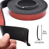 Universal Rubber Fender Flares, Car Wheel Arch Wing Expander Eyebrow Mudguard Lip Body Kit Protection, Black, 3m x 3cm In Australia - Darrahopens