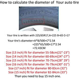 13 Inch Spare Tyre Wheel Cover for 55-58cm / 22-23 Inch Diameter, PVC Waterproof Dustproof UV Protection Cover
