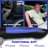 Car Assist Handle for Elderly, Vehicle Support Handle with Emergency Hammer Window Breaker for Entry and Exit, Blue