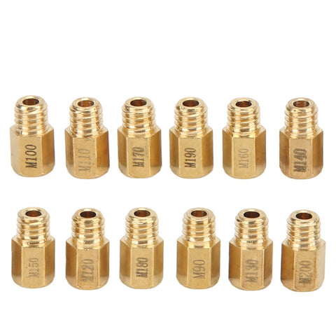 12pcs Mikuni VM TM TMX Carburetor Main Jet Kit, 90-200 Metal Gold Jets for Flat Slide Carburetor Tuning Kit Set In Australia - Darrahopens
