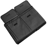 Foldable Car Trunk Bag Organiser, Portable Boot Storage Box for Groceries Tools and Travel Items, Polyester, Black