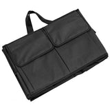 Foldable Car Trunk Bag Organiser, Portable Boot Storage Box for Groceries Tools and Travel Items, Polyester, Black