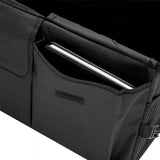 Foldable Car Trunk Bag Organiser, Portable Boot Storage Box for Groceries Tools and Travel Items, Polyester, Black