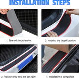 Rear Bumper Protector Rubber Boot Guard, Scratch Resistant Exterior Car Accessory for Most Vehicles, Black, 104 cm x 9 cm