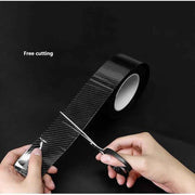 1 Roll 5D Carbon Fibre Tape for Car Door Sill, Anti-Collision Waterproof Protector Sticker, Black, 5 cm x 3 m Roll In Australia - Darrahopens