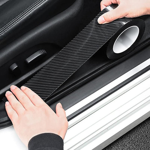 5 Rolls 5D Carbon Fibre Tape for Car Door Sill, Anti-Collision Waterproof Protector Sticker, Black, 5 cm x 3 m Each In Australia - Darrahopens