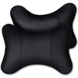 2 Pack Black Car Neck Pillow, Travel Headrest Cushion for Long Journeys, Neck Support Pillow, 25 x 17 x 9 cm Size