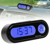 2 in 1 LCD Digital Car Electronic Clock Thermometer, LED Time Temperature Display with 12/24 Hour Modes for Dashboard In Australia - Darrahopens