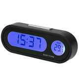 2 in 1 LCD Digital Car Electronic Clock Thermometer, LED Time Temperature Display with 12/24 Hour Modes for Dashboard In Australia - Darrahopens