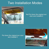 2-in-1 Car Sun Visor, Day and Night Anti-Glare Driving Sunshade with Grey and Yellow Lenses for Windshield Use In Australia - Darrahopens