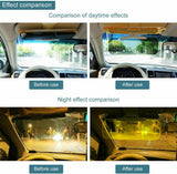 2-in-1 Car Sun Visor, Day and Night Anti-Glare Driving Sunshade with Grey and Yellow Lenses for Windshield Use In Australia - Darrahopens
