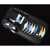 Car Sun Visor Organiser, CD/DVD Holder Storage Bag with Wallet Clip and Glasses Holder for Cards Documents and Small Items In Australia - Darrahopens