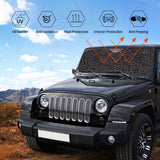 Leopard Print Universal Accordion Folding Aluminum Windshield Sunshade 51" x 27.5", Reflective Car Shade for SUV and Truck