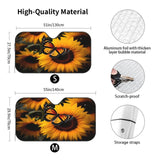Sunflower Butterfly Universal Accordion Folding Aluminum Windshield Sunshade for Car, SUV and Truck, 51 x 27.5 Inches
