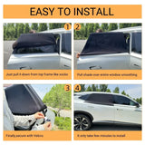2 Pieces Car Front Window Screen Mesh, Suitable for Camping, Travel, UV-Protection, Breathable Mesh Car Window Sunshade for SUV Cars