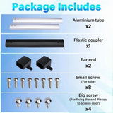 RV Screen Door Cross Bar Handle Protector, Adjustable from 21-5/8 to 28-5/8 inch Grab Handle for Camper Travel Trailer Motorhome, Universal Fit