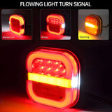 2 Pack Magnetic Wireless Tail Lights Kit for Trailer, LED Trailer Rear Lights for Truck, Flatbed, Semi, RV, 13V Tow Taillights with Turn Signals, Red In Australia - Darrahopens