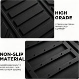 Heavy-Duty Rubber Floor Mats, Aluminum Film Car Mats Set, Front and Rear Car Mats with Anti-Slip Backing, All-Weather Protection, Red In Australia - Darrahopens