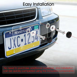 2 Pieces Clear License Plate Covers Flat Vehicle Tag Frame Protector with Screws and Caps Universal for Sedan, SUV, RV, 12.2 x 6.3 Inches, Transparent
