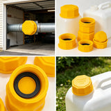 5 Pieces, Gas Can Cap, 5 Gallon Replacement Lids with Coarse Thread for Gasoline, Diesel and Fluids, Plastic Hdpe Gas Tank Lids
