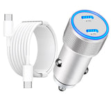 90W Dual PD USB-C Car Charger, Cigarette Lighter Fast Charger with Type-C Cable for iPhone 16 Pro and 16 Pro Max In Australia - Darrahopens