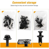 35 Pieces Engine Under Cover Splash Shield Guard Body Bolts, Bumper Fender Liner Push Retainer Fastener Rivet Clips, Black