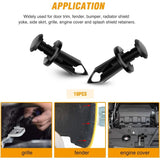 35 Pieces Engine Under Cover Splash Shield Guard Body Bolts, Bumper Fender Liner Push Retainer Fastener Rivet Clips, Black