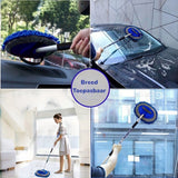Telescopic Car Wash Brush with Detachable Microfiber Pad and Scratch-Free Wash Glove, Extendable Handle for Cars, Campers and Boats