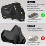 Waterproof Outdoor Motorcycle Cover, Motorcycle Cover for Scooter, With Lock Holes and Reflective Stripes, 7 Reflectors In Australia - Darrahopens