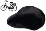 Saddle Pad, Saddle Protection, Bicycle Saddle Cover, Sheepskin Look, Extra Coverage, Warm and Dry Buttocks, Always a Dry Saddle, Black In Australia - Darrahopens