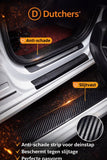 3 Rolls Carbon Fiber Car Door Sill Protection Film, Scratch Resistant Self-Adhesive Car Wrap Strip for Vehicle Protection, 10 cm x 2.9 m